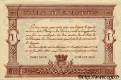 1 Franc FRANCE régionalisme et divers Angers  1915 JP.008.07 SPL à NEUF