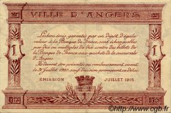 1 Franc FRANCE régionalisme et divers Angers  1915 JP.008.07 TTB à SUP