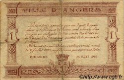 1 Franc FRANCE régionalisme et divers Angers  1915 JP.008.07 TB