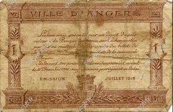 1 Franc FRANCE régionalisme et divers Angers  1915 JP.008.09 TB