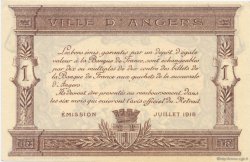 1 Franc FRANCE régionalisme et divers Angers  1915 JP.008.12 SPL à NEUF