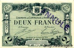2 Francs Annulé FRANCE régionalisme et divers Angoulême 1915 JP.009.07 TTB à SUP