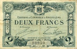 2 Francs FRANCE régionalisme et divers Angoulême 1915 JP.009.12 TB