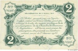 2 Francs FRANCE régionalisme et divers Angoulême 1917 JP.009.38 TTB à SUP