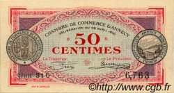 50 Centimes FRANCE régionalisme et divers Annecy 1916 JP.010.07 SPL à NEUF