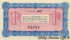 1 Franc FRANCE régionalisme et divers Annecy 1917 JP.010.12 SPL à NEUF