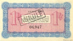 1 Franc Annulé FRANCE régionalisme et divers Annecy 1917 JP.010.13 SPL à NEUF