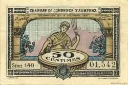 50 Centimes FRANCE régionalisme et divers Aubenas 1921 JP.014.01 TTB à SUP