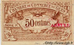 50 Centimes Annulé FRANCE régionalisme et divers Auch 1918 JP.015.12 SPL à NEUF