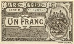 1 Franc FRANCE régionalisme et divers Auch 1920 JP.015.19 SPL à NEUF
