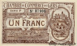 1 Franc FRANCE régionalisme et divers Auch 1921 JP.015.28 SPL à NEUF