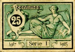 25 Centimes FRANCE régionalisme et divers Aurillac 1917 JP.016.11 TTB à SUP