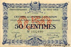 50 Centimes FRANCE régionalisme et divers Avignon 1915 JP.018.01 SPL à NEUF