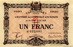 1 Franc FRANCE régionalisme et divers Avignon 1920 JP.018.24 SPL à NEUF