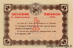 1 Franc FRANCE régionalisme et divers Avignon 1920 JP.018.24 TTB à SUP