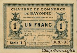 1 Franc FRANCE régionalisme et divers Bayonne 1915 JP.021.13 SPL à NEUF