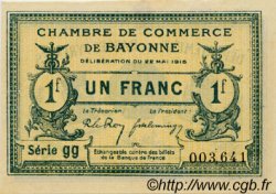 1 Franc FRANCE régionalisme et divers Bayonne 1916 JP.021.30 TTB à SUP