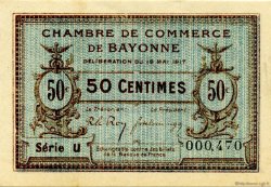 50 Centimes FRANCE régionalisme et divers Bayonne 1917 JP.021.40 SPL à NEUF