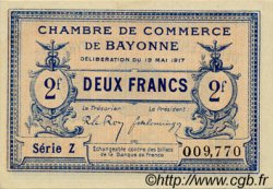 2 Francs FRANCE régionalisme et divers Bayonne 1917 JP.021.49 SPL à NEUF