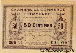 50 Centimes FRANCE régionalisme et divers Bayonne 1918 JP.021.55 TTB à SUP