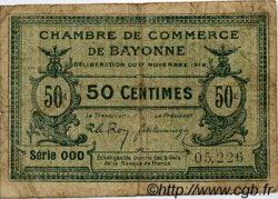 50 Centimes FRANCE régionalisme et divers Bayonne 1919 JP.021.61 TB