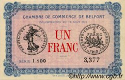 1 Franc FRANCE régionalisme et divers Belfort 1915 JP.023.09 TTB à SUP