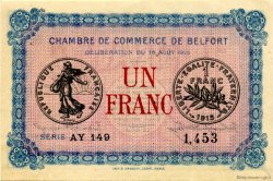1 Franc FRANCE régionalisme et divers Belfort 1915 JP.023.13 SPL à NEUF