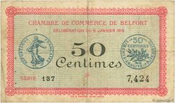 50 Centimes FRANCE régionalisme et divers Belfort 1916 JP.023.17 TB