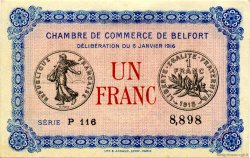 1 Franc FRANCE régionalisme et divers Belfort 1916 JP.023.21 SPL à NEUF