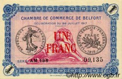 1 Franc FRANCE régionalisme et divers Belfort 1917 JP.023.32 SPL à NEUF