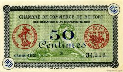 50 Centimes FRANCE régionalisme et divers Belfort 1918 JP.023.34 SPL à NEUF