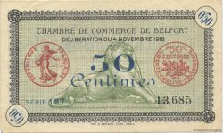 50 Centimes FRANCE régionalisme et divers Belfort 1918 JP.023.34 TTB à SUP