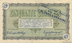 50 Centimes FRANCE régionalisme et divers Belfort 1918 JP.023.34 TTB à SUP