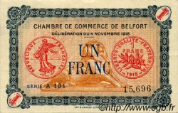 1 Franc FRANCE régionalisme et divers Belfort 1918 JP.023.44 TTB à SUP