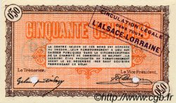 50 Centimes Spécimen FRANCE régionalisme et divers Belfort 1918 JP.023.53 SPL à NEUF