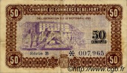 50 Centimes FRANCE régionalisme et divers Belfort 1921 JP.023.56 TB