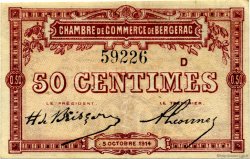 50 Centimes FRANCE régionalisme et divers Bergerac 1914 JP.024.10 TTB à SUP