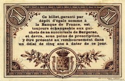 1 Franc FRANCE régionalisme et divers Bergerac 1914 JP.024.13 TTB à SUP