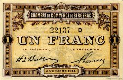 1 Franc FRANCE régionalisme et divers Bergerac 1914 JP.024.15 TTB à SUP