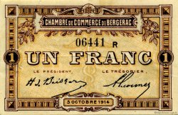 1 Franc FRANCE régionalisme et divers Bergerac 1914 JP.024.16 TTB à SUP