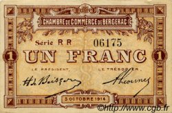 1 Franc FRANCE régionalisme et divers Bergerac 1914 JP.024.18 TTB à SUP