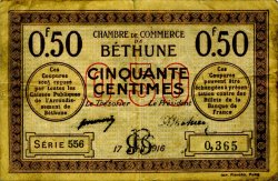 50 Centimes FRANCE régionalisme et divers Béthune 1916 JP.026.15 TB