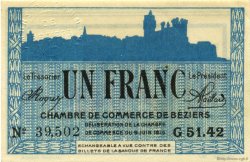 1 Franc FRANCE régionalisme et divers Béziers 1915 JP.027.15 SPL à NEUF