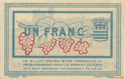 1 Franc FRANCE régionalisme et divers Béziers 1915 JP.027.15 TTB à SUP