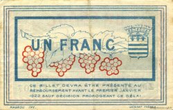 1 Franc FRANCE régionalisme et divers Béziers 1918 JP.027.23 TB