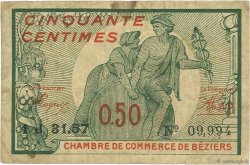 50 Centimes FRANCE régionalisme et divers Béziers 1921 JP.027.32 TB