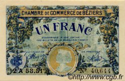 1 Franc FRANCE régionalisme et divers Béziers 1922 JP.027.34 SPL à NEUF
