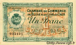 1 Franc FRANCE régionalisme et divers Blois 1916 JP.028.07 TTB à SUP