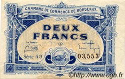 2 Francs FRANCE régionalisme et divers Bordeaux 1920 JP.030.27 TTB à SUP