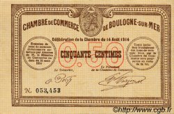 50 Centimes FRANCE régionalisme et divers Boulogne-Sur-Mer 1914 JP.031.01 TTB à SUP